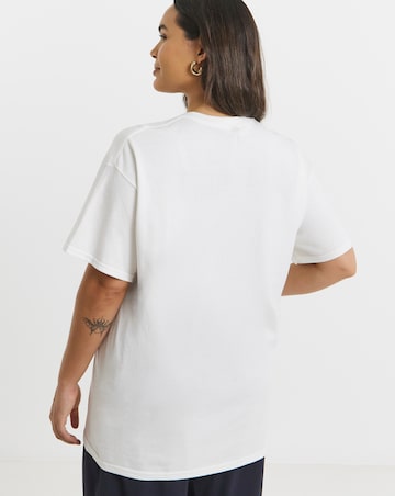 White Foil Flower T-Shirt