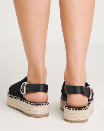 Simply Be Mylene Slingback Flatform Espadrille Sandals Extra Wide EEE Fit