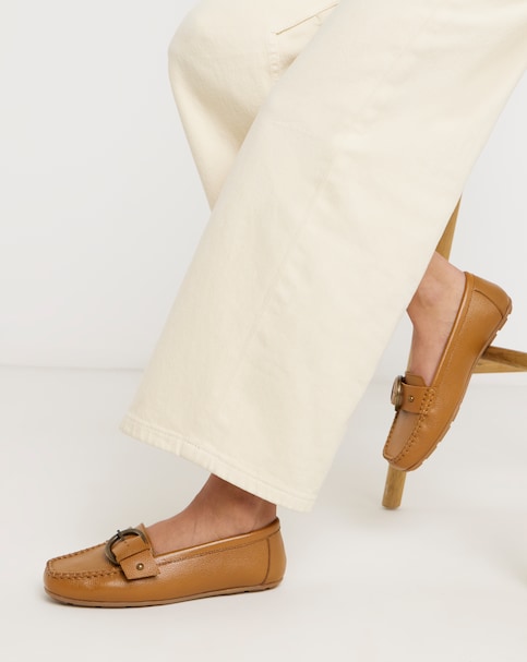Galore Leather Driving Moccasin - Extra Wide Fit (EEE)