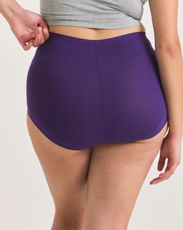 Sloggi (3 Pack) Cotton Basic Maxi Knickers Purple Mix