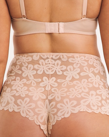 Pretty Secrets (2 Pack) Daisy Lace Short Knickers Black/Almond