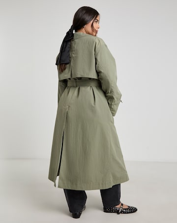 Khaki Utility Maxi Trench