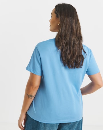 Simply Be Black & Blue 2 Pack Pure Cotton V Neck T-Shirts