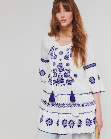 Joe Browns Santorini Embroidered Boho Tunic