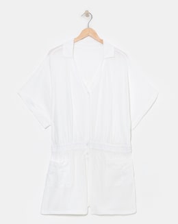 Beach to Beach Cheesecloth Beach Playsuit