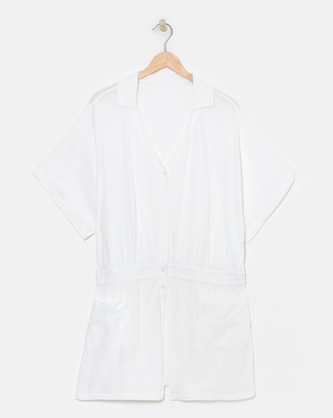 Beach to Beach Cheesecloth Beach Playsuit