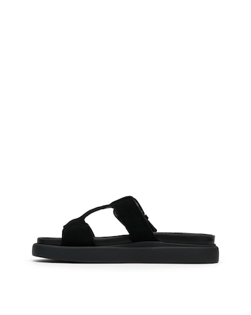 Clarks Black Suede Aristella West Sandals - Standard Fit (D)