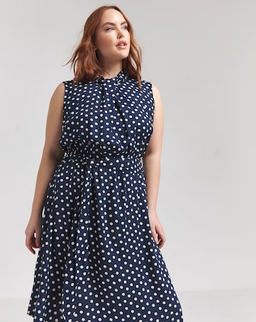 Joe Browns Maisie Polka Dot Midi Aysmmetric Dress
