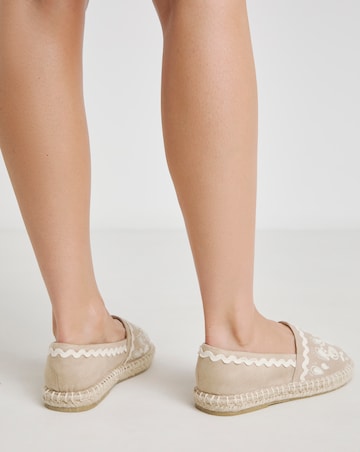 Jenner Embroidered Espadrille Shoes Extra Wide EEE Fit