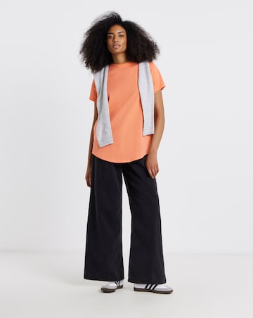 Peach and Blue 2 Pack Curved Hem Longline Tees