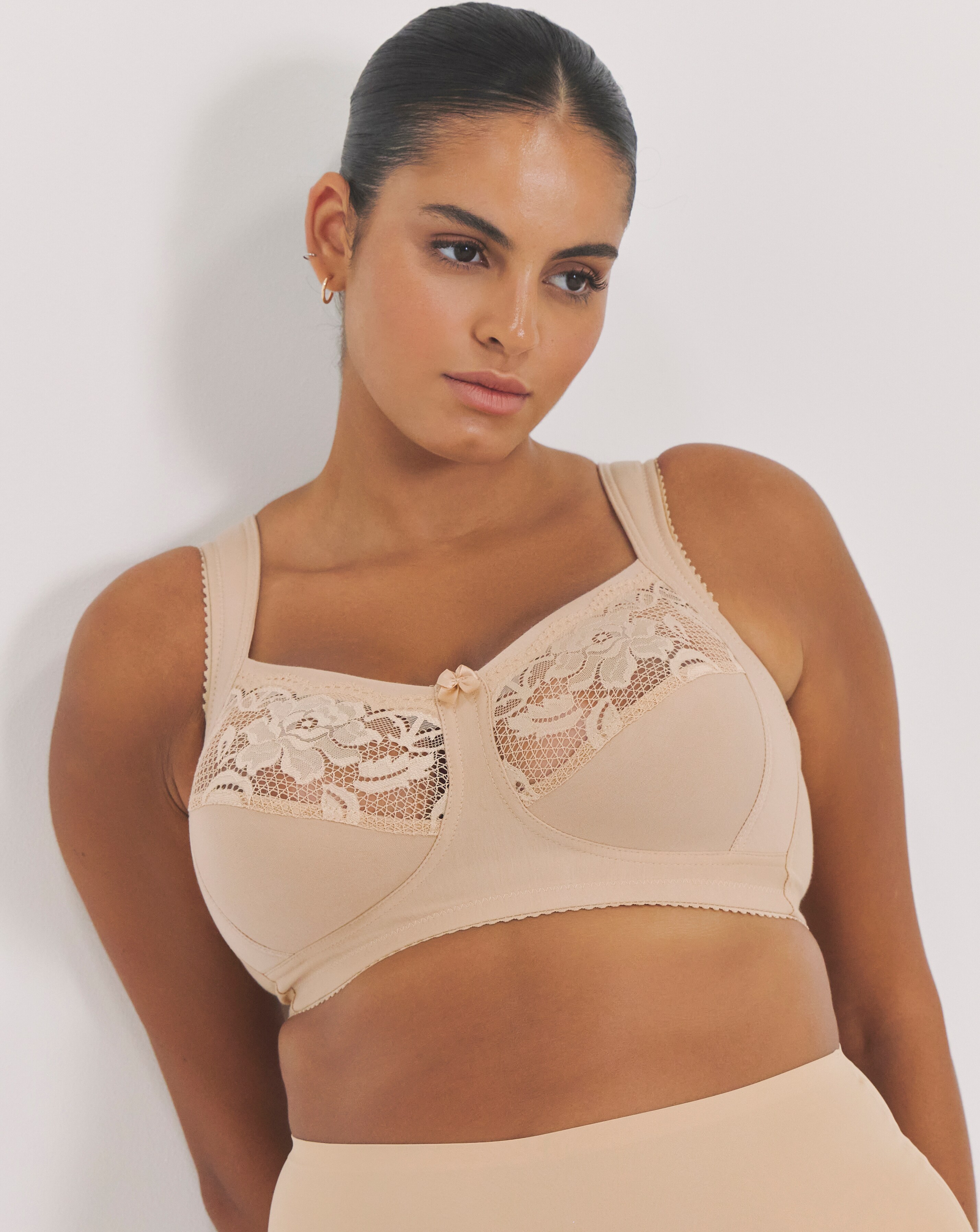 Miss Mary of Sweden Lovely Lace Non Wired Support Bra Skin