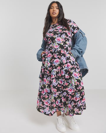 Joe Browns Louise Tiered Jersey Midaxi Dress | Simply Be