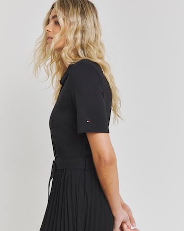 Tommy Hilfiger Mix Pleat Short Sleeved Polo Dress