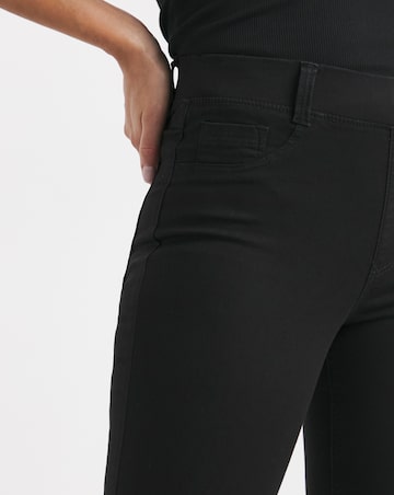 Simply Be Amber Black Pull On Skinny Jeggings