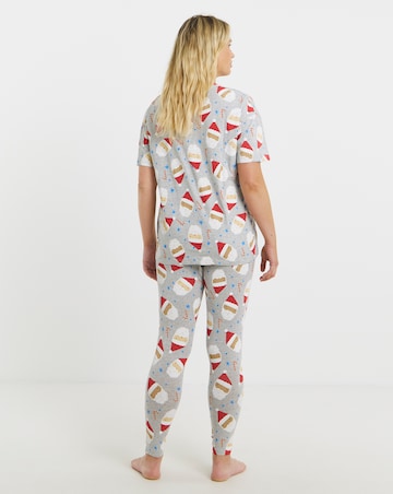 Simply Be Value Christmas Santa Print Legging Pyjama Set