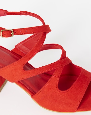 Dani Cross Over Strappy Block Heel Sandals - Extra Wide Fit (EEE)