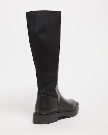 Tarra Stretch Back Knee High Boots Extra Wide EEE Fit Curvy Plus Calf