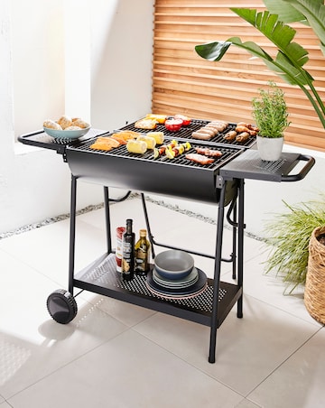 Double Oil Drum Charcoal BBQ