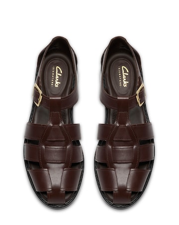 Clarks Dark Brown Hana Sun Leather Shoes - Standard Fit (D)