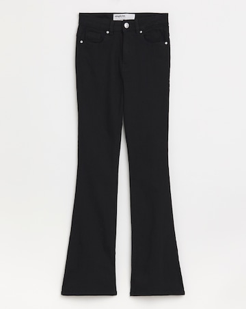 Black Highwaist Super Stretch Flared Jeans