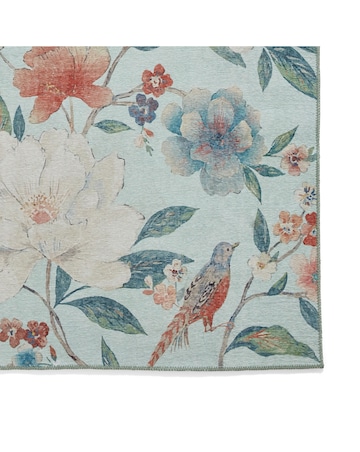 Catherine Lansfield Pippa Floral Birds Washable Rug