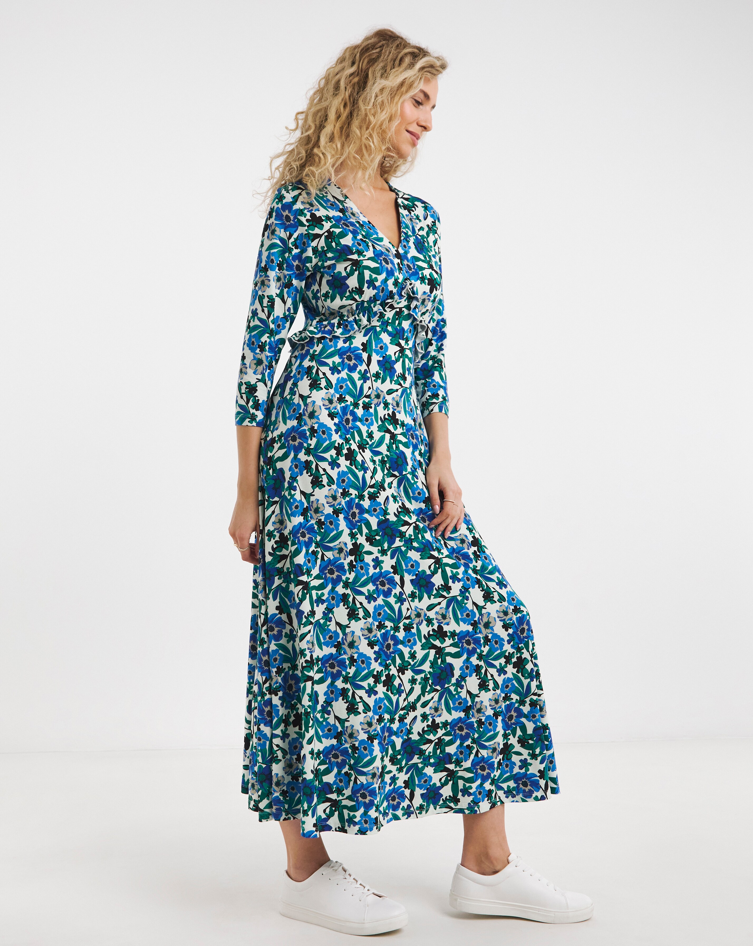 Joe Browns Laura Floral Ruffle Jersey Maxi Dress