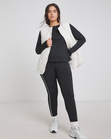 Simply Be Black Active Sheer Shoulder Long Sleeve Top