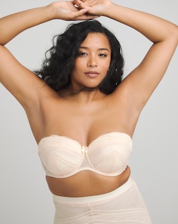 MAGISCULPT Lace And Mesh Underwire Padded Multiway Bra B-F - Blush