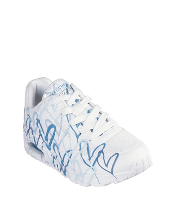 Skechers Uno Hearts Lace Up Fashion Trainer Standard Fit