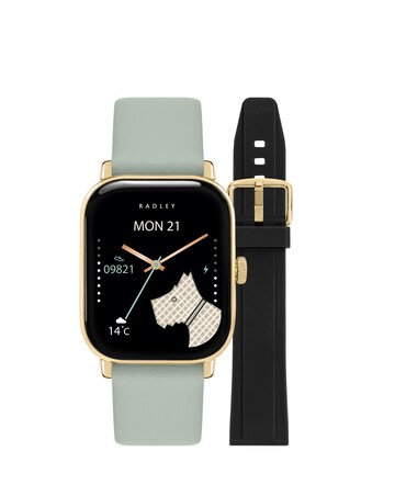 Radley Series 56 Dual Strap Smart Watch - Eucalptus Leather/Black Silicone
