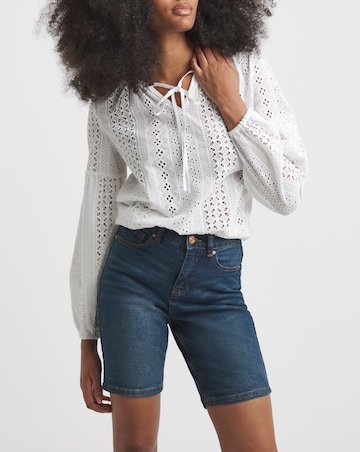 Simply Be Mid Vintage Blue 24/7 Knee Short
