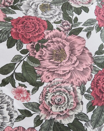 Florence Floral Cotton Blend Reversible Duvet Cover Set