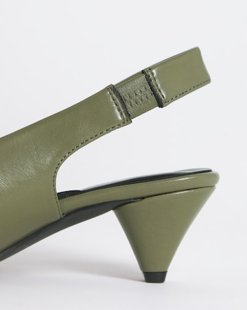 Rina Slingback Pointed Toe Heeled Shoes - Wide Fit (E)