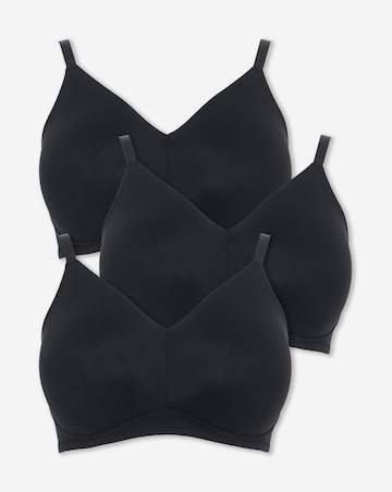 Pretty Secrets (3 Pack) Claire Micro Moulded Full Cup Non Wired Bras (B-E)