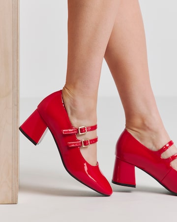 Kody Mary Jane Block Heeled Shoes - Extra Wide Fit (EEE)