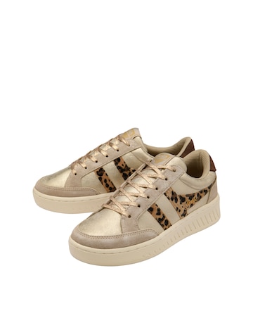 Gola Superslam Blaze II Trainers - Gold/Leopard/Dark Brown