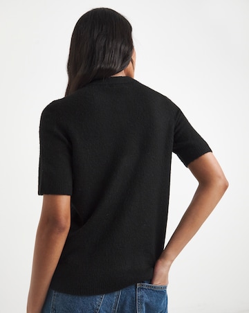 Simply Be Black Short Sleeve Cardigan