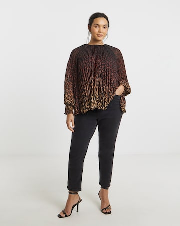 Joanna Hope Pleated Chiffon Blouse