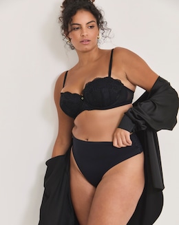 Ann Summers Sexy Lace Planet Balcony Bra Black