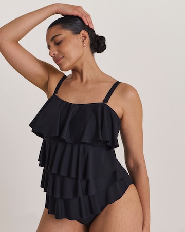 MAGISCULPT Firm Control Bandeau Ruffle Swimsuit