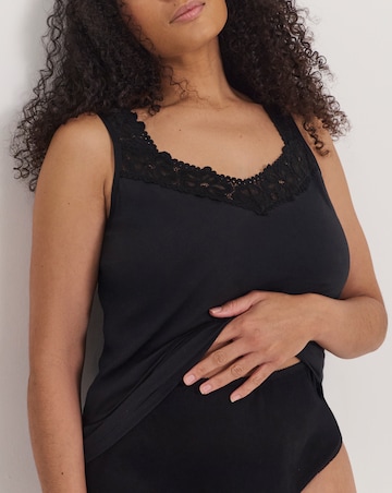 Pretty Secrets (2 Pack) Lace Trim Cotton Vests