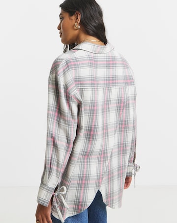 Check Open Back Shirt