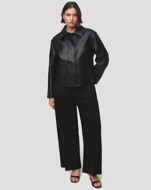 Mango Black Wide Leg Jeans