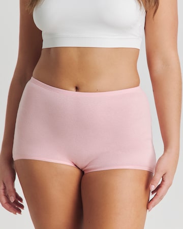 Pretty Secrets (5 Pack) Cotton Comfort Short Knickers Pink Multi