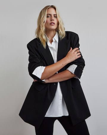 Black Oversized Single Breasted Blazer