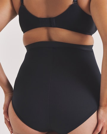 MAGISCULPT Firm Tummy Control Lace And Mesh Waist Nipper Brief - Black