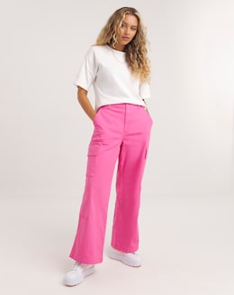 Hot Pink Double Pocket Cargo Trouser