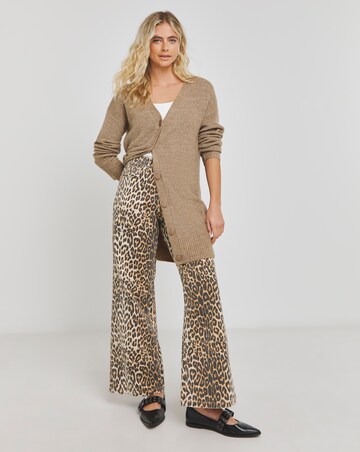Camel Rib Longline Cardigan