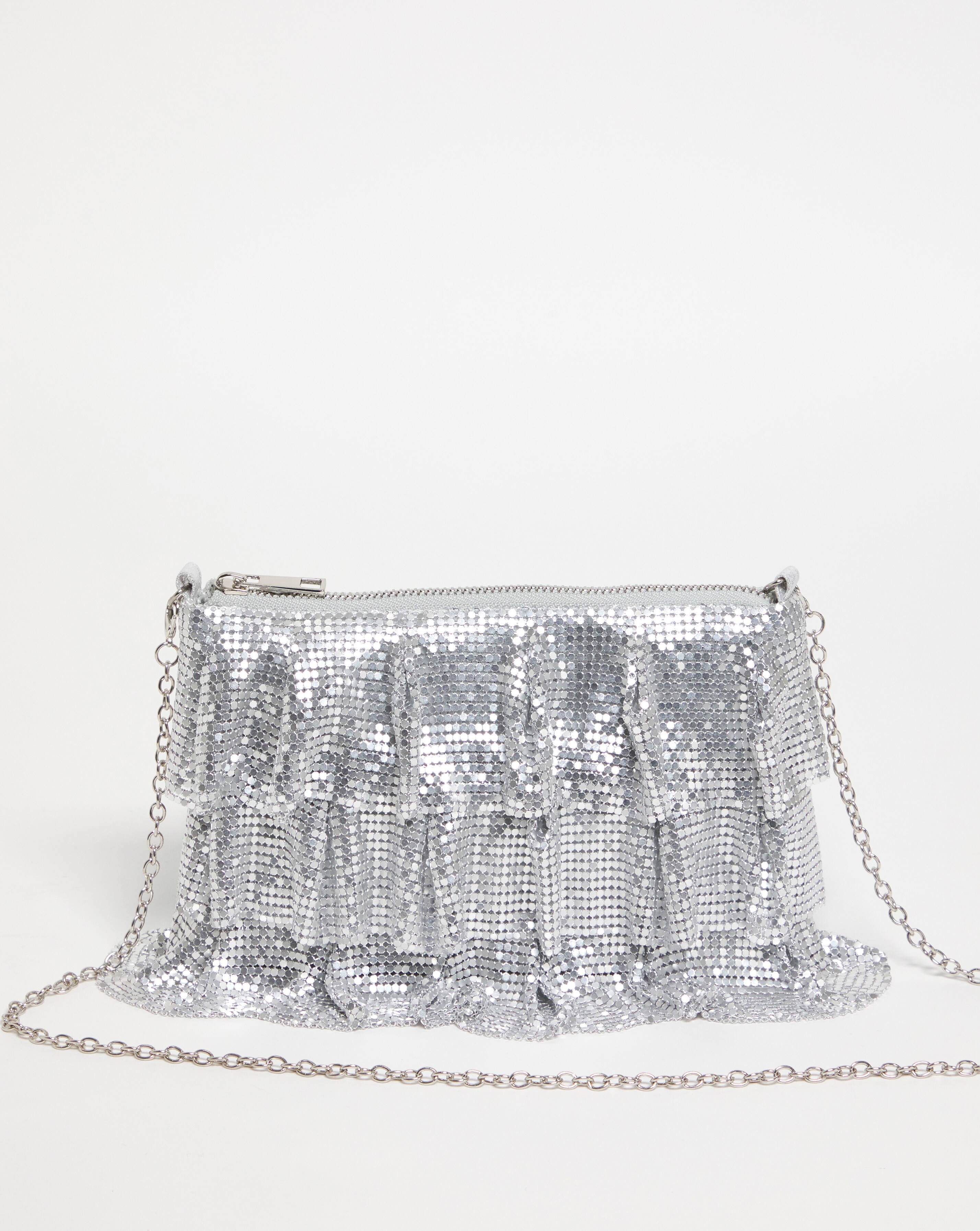 Silver chainmail bag sale