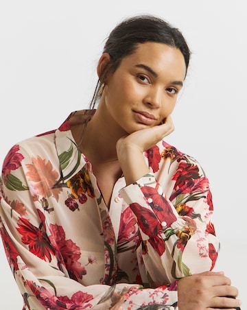 Joanna Hope Printed Crinkle Shirt